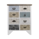 Komoda mobilna shabby chic z drewna 8 szuflad 65x37x81 cm Sardinia Sprzedaż