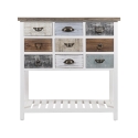 Konsola drewniana shabby chic 9 szuflad 80x32,5x82cm Sardinia Sprzedaż