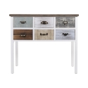 Konsola drewniana do przedpokoju 6 szuflad shabby chic Sardinia Sprzedaż