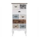 Wysoka komoda drewniana 8 szuflad 58x35x123 cm shabby chic Sardinia Sprzedaż