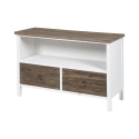 Szafka pod telewizor shabby chic z drewna z 2 szufladami Terosk Promocja
