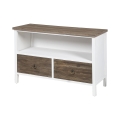 Szafka pod telewizor shabby chic z drewna z 2 szufladami Terosk Promocja