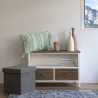 Szafka pod telewizor shabby chic z drewna z 2 szufladami Terosk Sprzedaż