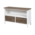 Szafka pod telewizor shabby chic z drewna z 2 szufladami Terosk Oferta