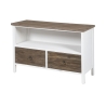 Szafka pod telewizor shabby chic z drewna z 2 szufladami Terosk Oferta
