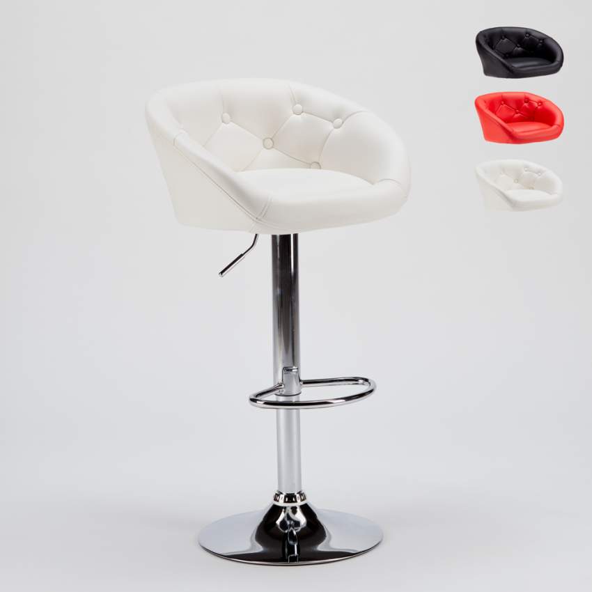 Wysoki obrotowy stołek do baru i kuchni z podnóżkiem Tucson Design Rabaty Wysoki obrotowy stołek do baru i kuchni z podnóżkiem Tucson Design Rabaty