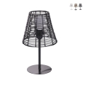 Lampa stołowa biurkowa efekt rattanu Sayura Promocja