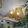 Wisząca lampa latarnia efekt rattanu Birkut Sprzedaż