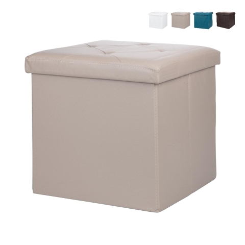 Pufa kwadratowa z pojemnikiem wielofunkcyjna 38x38xh.38 cm Zilkov Promocja