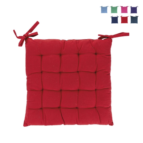 Zestaw 5 poduszek na krzesła kuchenne 40x40 cm z troczkami Lomake Promocja