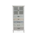 Kredens z witryną shabby chic 2 szklane drzwi 5 szuflad Valencia Sprzedaż