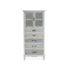 Kredens z witryną shabby chic 2 szklane drzwi 5 szuflad Valencia Sprzedaż