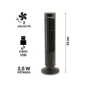 Wentylator wieżowy i biurkowy USB 2 prędkości 2,5 W Deskfan Rabaty