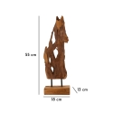 Dekoracyjna rzeźba ręcznie wykonana z drewna teak w stylu etnicznym Rakat Model