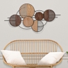 Dekoracyjny panel ścienny drewno metal boho chic 134x69cm Woody Sprzedaż