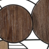 Dekoracyjny panel ścienny drewno metal boho chic 134x69cm Woody Rabaty
