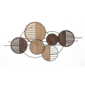 Dekoracyjny panel ścienny drewno metal boho chic 134x69cm Woody Promocja