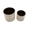 Zestaw 2 białych wazonów ceramicznych z srebrnymi zdobieniami Ray Oferta