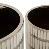 Zestaw 2 białych wazonów ceramicznych z srebrnymi zdobieniami Ray Sprzedaż