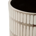 Zestaw 2 białych wazonów ceramicznych z srebrnymi zdobieniami Ray Rabaty