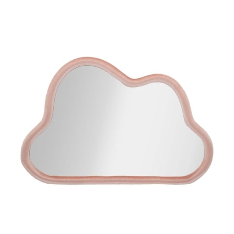 Lustro ścienne w kształcie chmury z welurową ramą 90x60 cm Cloud Promocja