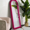 Lustro ścienne z ramą łukową z tkaniny 160x60x4 cm Cloe Sprzedaż