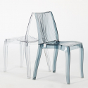 Przezroczyste krzesła barowe i kuchenne z poliwęglanu Dune Grand Soleil Model