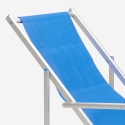 Morski leżak plażowy ze składanymi aluminiowymi podłokietnikami Riccione Gold Lux 