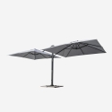 Dwuramienny aluminiowy parasol ogrodowy 3x3 Oslo Sprzedaż