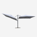 Dwuramienny aluminiowy parasol ogrodowy 3x3 Oslo Katalog