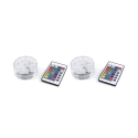 Zestaw 2 wodoodpornych reflektorów LED z pilotem Ø 6,9x2,8 cm Virel Promocja