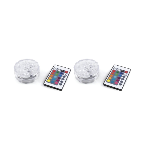 Zestaw 2 wodoodpornych reflektorów LED z pilotem Ø 6,9x2,8 cm Virel Promocja