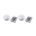 Zestaw 2 wodoodpornych reflektorów LED z pilotem Ø 6,9x2,8 cm Virel Promocja