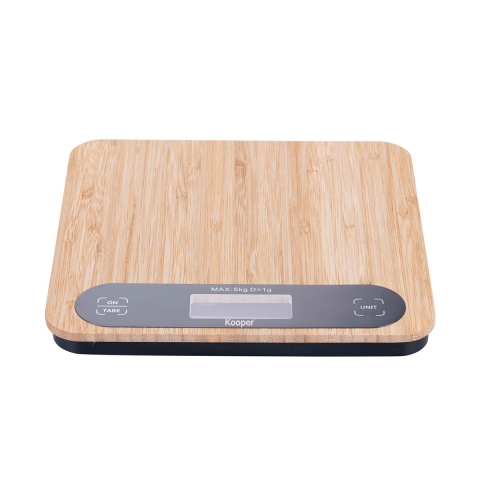 Cyfrowa waga kuchenna bambusowa 20,5x20,5x2,75 cm Paxel Promocja