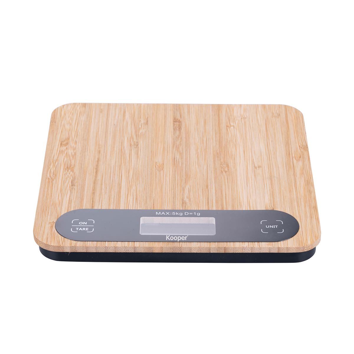 Cyfrowa waga kuchenna bambusowa 20,5x20,5x2,75 cm Paxel Promocja