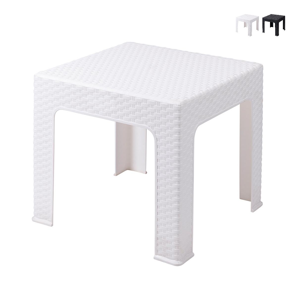 Stolik ogrodowy niski 43x43 cm z tworzywa sztucznego imitacja rattanu Zhorek Promocja Stolik ogrodowy niski 43x43 cm z tworzywa sztucznego imitacja rattanu Zhorek Promocja
