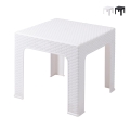 Stolik ogrodowy niski 43x43 cm z tworzywa sztucznego imitacja rattanu Zhorek Promocja