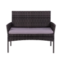 Zestaw ogrodowy z rattanu Rodi: sofa, 2 fotele, stolik ze szklanym blatem Oferta