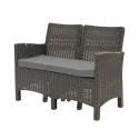 Zestaw ogrodowy Malaga: sofa 2-osobowa, fotele, stolik, imitacja rattanu Model