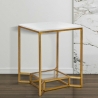 Stolik kawowy z metalową złotą ramą i marmurowym blatem 47x47x60 Double Marble Sprzedaż