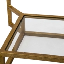 Stolik kawowy z metalową złotą ramą i marmurowym blatem 47x47x60 Double Marble Rabaty