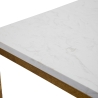 Stolik kawowy z metalową złotą ramą i marmurowym blatem 47x47x60 Double Marble Katalog