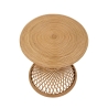 Stolik niski okrągły z rattanu 56x48x48cm styl boho chic Teyra Oferta