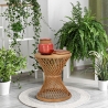 Stolik niski okrągły z rattanu 56x48x48cm styl boho chic Teyra Sprzedaż