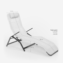 Składany leżak ogrodowo-plażowy, metalowy Pasha Luxury 
