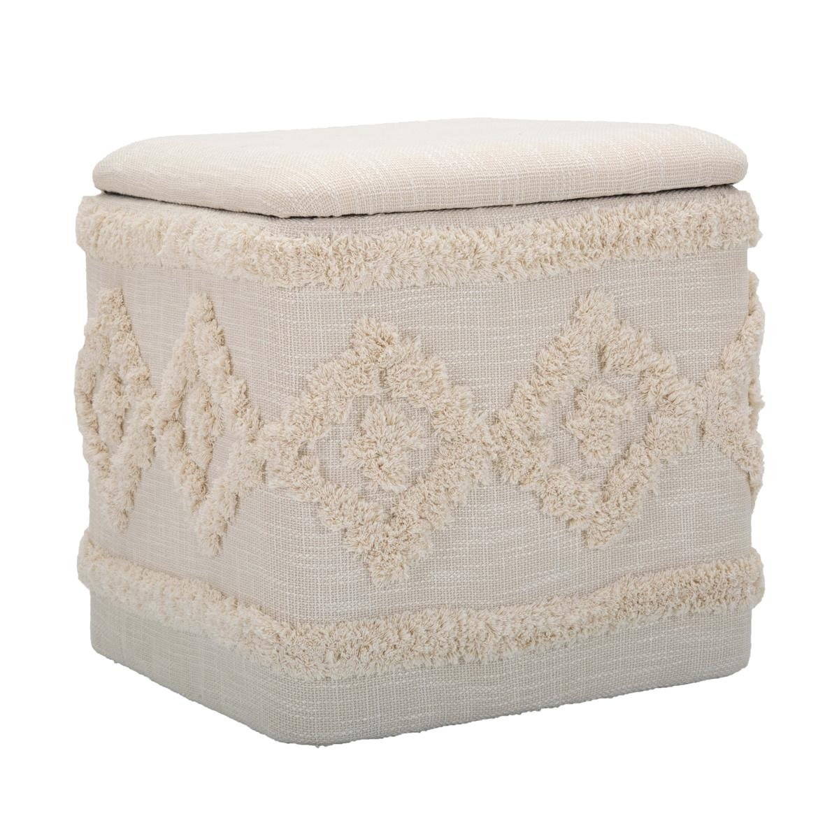 Kwadratowy puf z pojemnikiem, tapicerowany tkaniną 40x40 cm Damasco Promocja Kwadratowy puf z pojemnikiem, tapicerowany tkaniną 40x40 cm Damasco Promocja