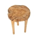 Ręcznie robiony stołek z drewna teak w stylu etnicznym Kursi Oferta