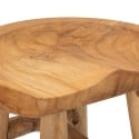 Ręcznie wykonany taboret z drewna teak w stylu etno rustykalnym Sel Wybór