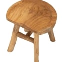 Ręcznie wykonany taboret z drewna teak w stylu etno rustykalnym Sel Rabaty