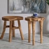 Ręcznie wykonany taboret z drewna teak w stylu etno rustykalnym Sel Sprzedaż